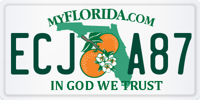 FL license plate ECJA87