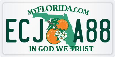 FL license plate ECJA88