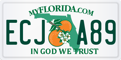 FL license plate ECJA89
