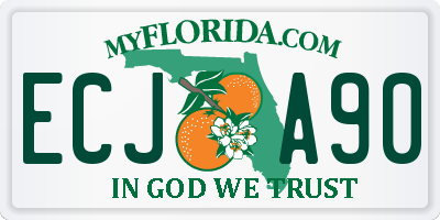 FL license plate ECJA90