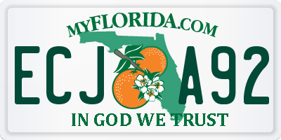 FL license plate ECJA92