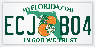 FL license plate ECJB04