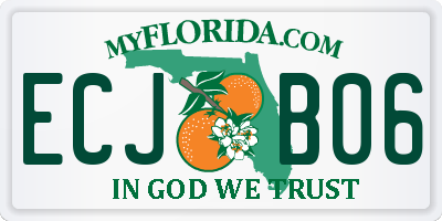 FL license plate ECJB06