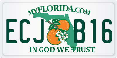 FL license plate ECJB16