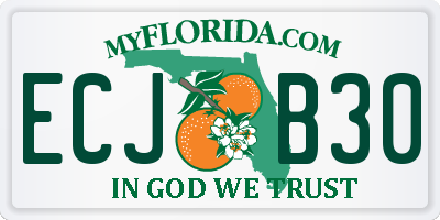 FL license plate ECJB30