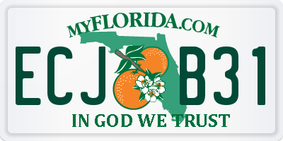 FL license plate ECJB31