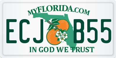 FL license plate ECJB55