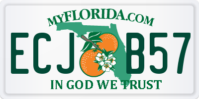 FL license plate ECJB57