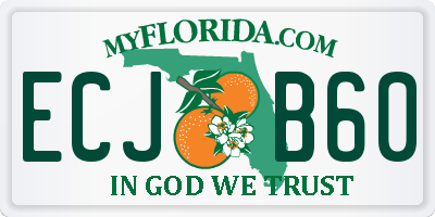 FL license plate ECJB60