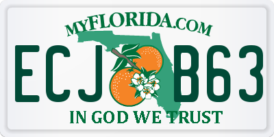 FL license plate ECJB63