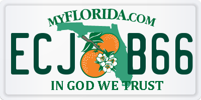 FL license plate ECJB66