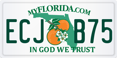 FL license plate ECJB75
