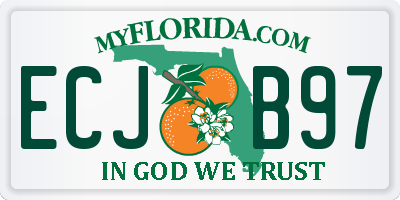 FL license plate ECJB97