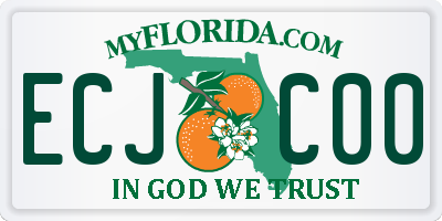 FL license plate ECJC00