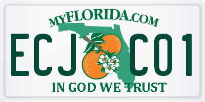 FL license plate ECJC01