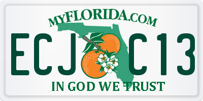 FL license plate ECJC13