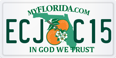 FL license plate ECJC15