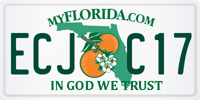 FL license plate ECJC17