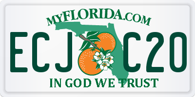 FL license plate ECJC20
