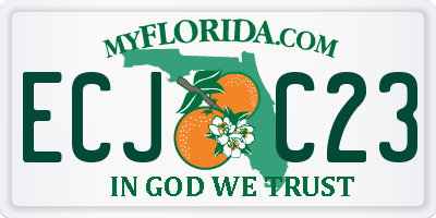 FL license plate ECJC23