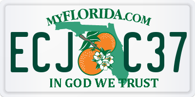 FL license plate ECJC37