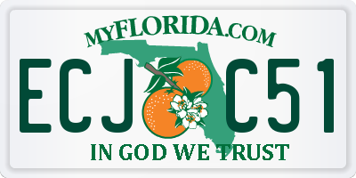 FL license plate ECJC51