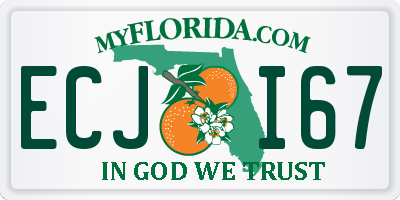 FL license plate ECJI67