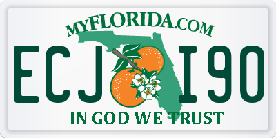 FL license plate ECJI90