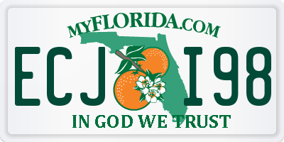 FL license plate ECJI98