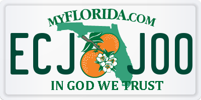 FL license plate ECJJ00
