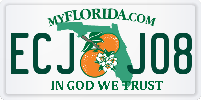 FL license plate ECJJ08