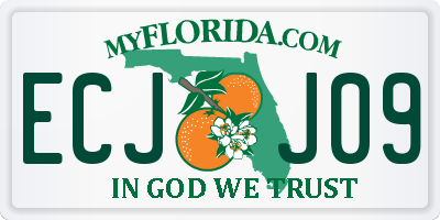 FL license plate ECJJ09