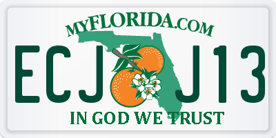 FL license plate ECJJ13
