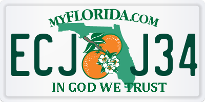 FL license plate ECJJ34