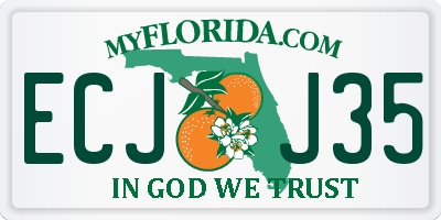FL license plate ECJJ35