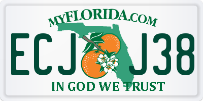 FL license plate ECJJ38