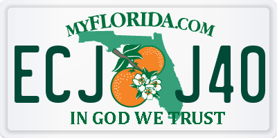FL license plate ECJJ40