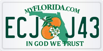 FL license plate ECJJ43