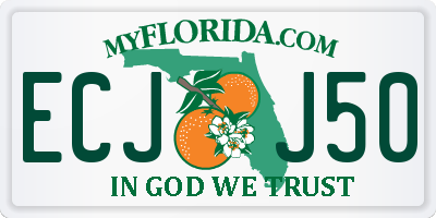 FL license plate ECJJ50