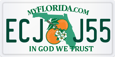 FL license plate ECJJ55