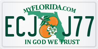 FL license plate ECJJ77