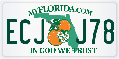 FL license plate ECJJ78