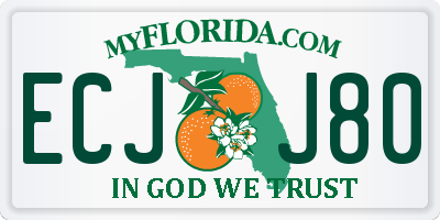 FL license plate ECJJ80