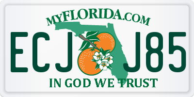 FL license plate ECJJ85