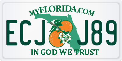 FL license plate ECJJ89