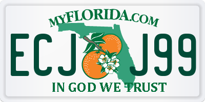FL license plate ECJJ99