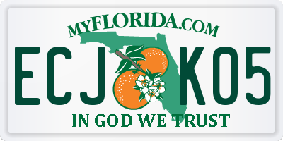 FL license plate ECJK05