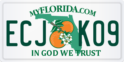 FL license plate ECJK09