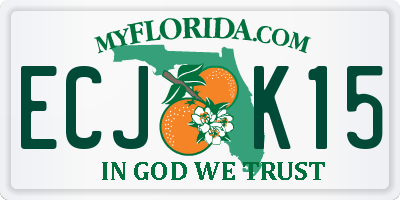 FL license plate ECJK15