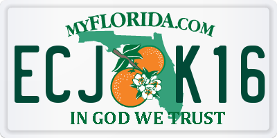 FL license plate ECJK16